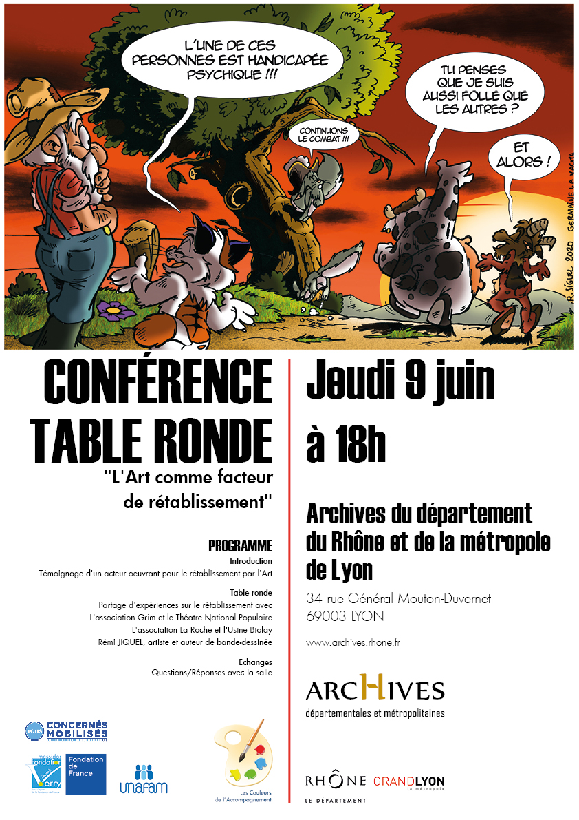 09.06 : conférence « l’Art comme facteur de rétablissement »
